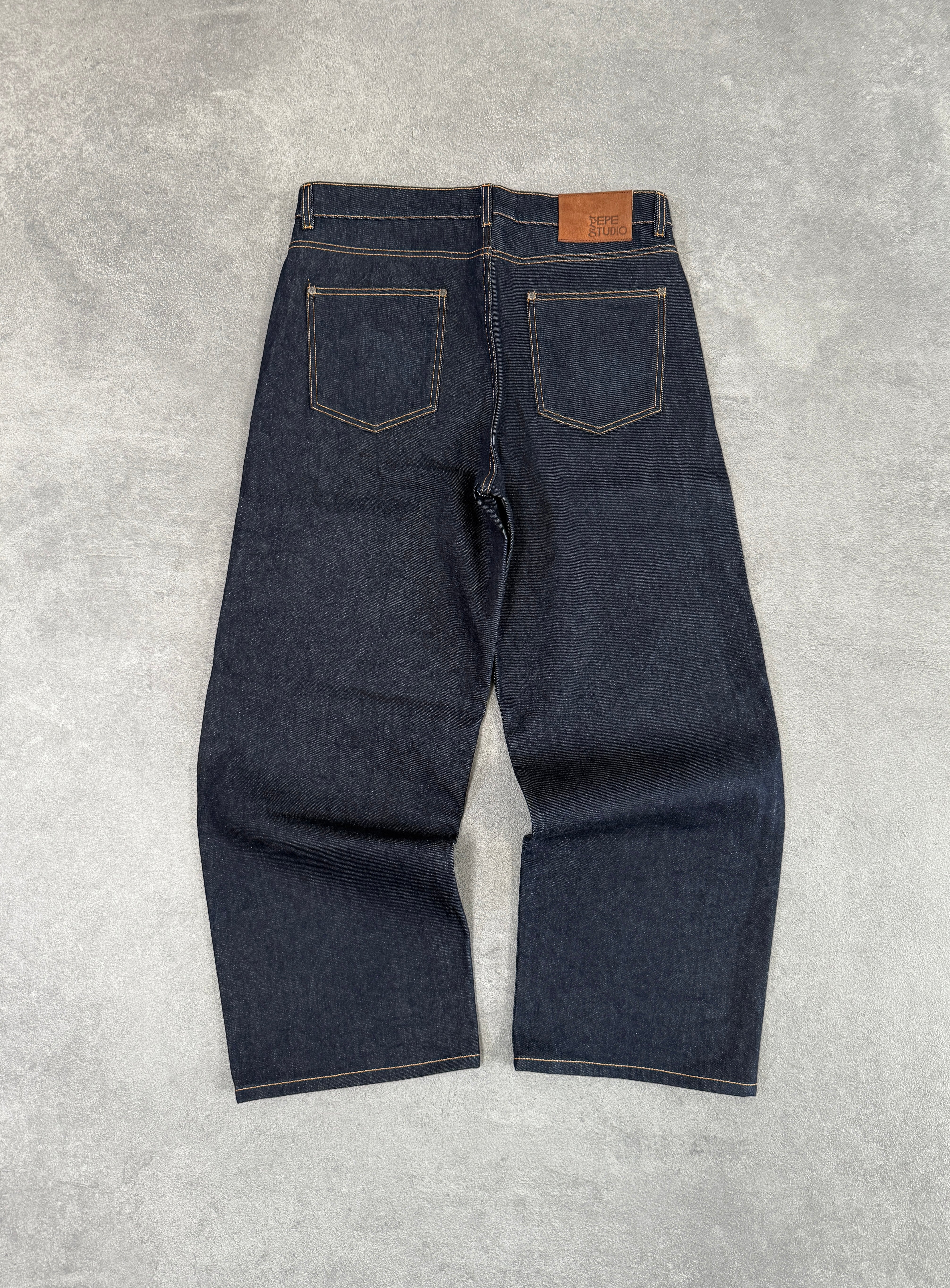 DARK BLUE RAW DENIM PANT - Image 3