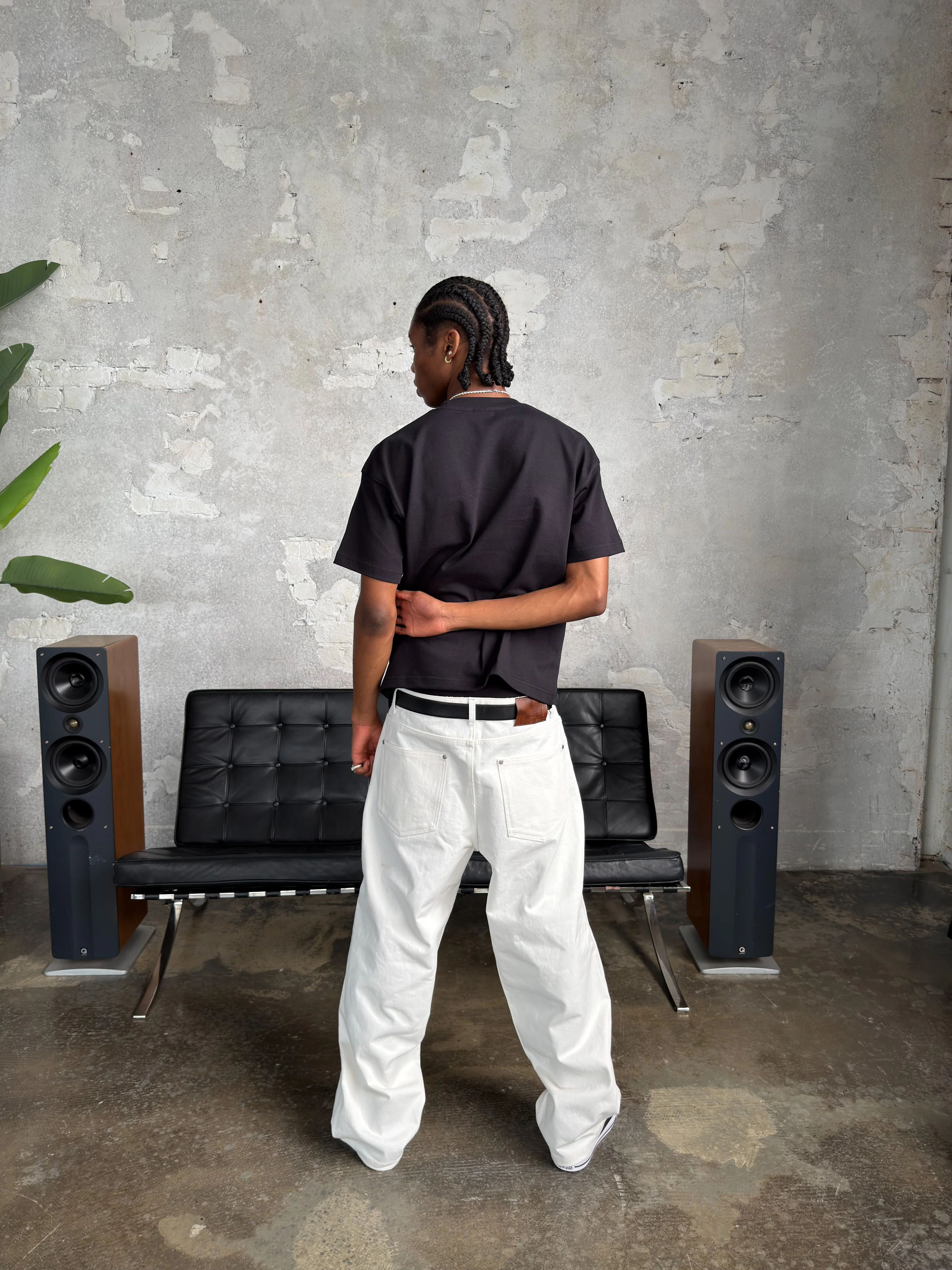 IVORY RAW DENIM PANT - WHITE VERSION - Image 4