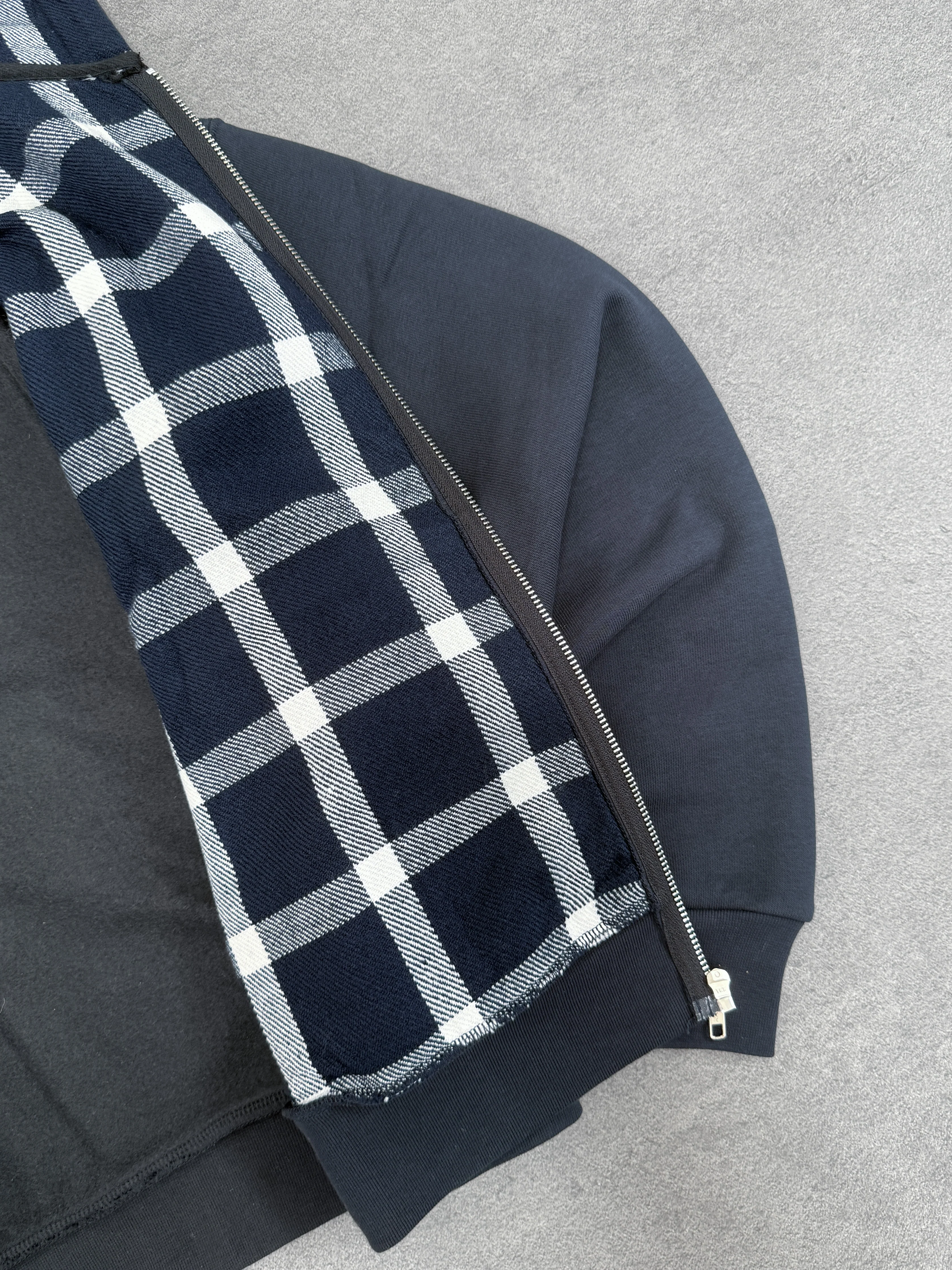 MIDNIGHT BLUE PLAID ZIP-HOODIE - Image 4